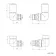 Anthracite Angled Radiator Valves and lockshield pack (Pair) Standard 15mm