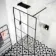 Munich Matt Black Grid Easy Clean 8mm Wet Room Shower Glass Panel 1200mm