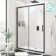 Hamburg Matt Black Easy Clean 8mm Sliding Shower Door 1400mm - Easy Fix Feature