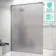 Lyon Gunmetal 8mm Laminated Wet Room Shower Glass Panel with Grey Frost Pattern 1400mm