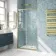 London Brushed Brass 6mm Sliding Shower Door 1100mm