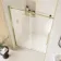 Prague Brushed Brass 8mm Soft-Closing Sliding Shower Door 1200mm