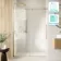 Prague Brushed Brass 8mm Soft-Closing Sliding Shower Door 1400mm