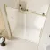 Prague Brushed Brass 8mm Soft-Closing Sliding Shower Door 1400mm