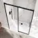 Lisbon Matt Black 8mm Soft-Closing Sliding Shower Door 1200mm
