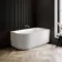 Barnet 1500mm Fluted Curved Corner Bath - Right Handed
