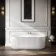 Barnet 1700mm Fluted Back To Wall Bath