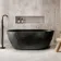 Ealing 1700mm Matt Black Freestanding Bath