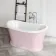 Mayfair 1500mm Cashmere Pink Freestanding Roll Top Slipper Bath