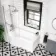 6mm P Shaped Easy Clean Bath Screen with Towel Rail