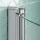 4mm P Shaped Bath Screen with Towel Rail