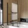 6mm L Shaped Easy Clean Bath Screen with Towel Rail - Matt Black