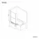 6mm L Shaped Easy Clean Bath Screen with Towel Rail - Matt Black