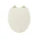 Hudson Traditional Chalk White Wooden Soft Close Seat with Brushed Brass Hinges