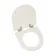 Kansas Traditional Chalk White Wooden Soft Close Seat with Brushed Brass Hinges
