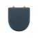 Kansas Traditional Inky Blue Wooden Soft Close Seat with Brushed Brass Hinges