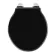 Enid Traditional Gloss Black Wooden Soft Close Toilet Seat