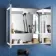 Haisley Illuminated LED Mirror Cabinet With BLUETOOTH Speaker 600x600mm