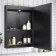 Mia Black Framed Illuminated LED Mirror Cabinet 710x500mm