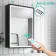 Mia Black Framed Illuminated LED Mirror Cabinet With BLUETOOTH Speaker 710x500mm