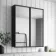 Mia Black Framed Mirror Cabinet 710x600mm