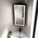 Madelyn Black Framed Illuminated LED Corner Mirror Cabinet 600mm Tall