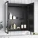 Mia Black Framed Illuminated LED Mirror Cabinet With BLUETOOTH Speaker & USB Port 710x600mm