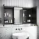 Mia Black Framed Illuminated LED Mirror Cabinet With BLUETOOTH Speaker & USB Port 710x1200mm