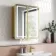 Olivia Matt Brass Illuminated LED Mirror Cabinet 710x600mm