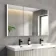 Selma Matt Black Illuminated LED Recessed Mirror Cabinet 700x1200mm