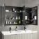 Selma Matt Black Illuminated LED Recessed Mirror Cabinet 700x1200mm