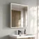 Esme Matt Black Illuminated LED Recessed Mirror Cabinet 700x600mm
