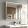 Esme Matt Black Illuminated LED Recessed Mirror Cabinet 700x800mm