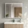 Esme Matt Black Illuminated LED Recessed Mirror Cabinet 700x800mm