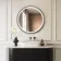 Delilah Black Framed Round Illuminated LED Mirror 800mm