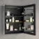 Selma Matt Black Illuminated LED Recessed Mirror Cabinet 600x450mm