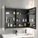 Esme Matt Black Illuminated LED Mirror Cabinet With BLUETOOTH Speaker 700x1000mm