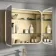 Willow Brushed Brass Illuminated LED Mirror Cabinet 700x800mm
