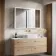 Margot Brushed Brass Illuminated LED Mirror Cabinet 700x1000mm