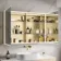 Margot Brushed Brass Illuminated LED Mirror Cabinet 700x1000mm