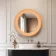 Georgia Pale Brushed Bronze Round Illuminated LED Mirror 850mm