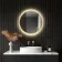 Paris Brushed Brass Round Backlit Illuminated LED Mirror 600mm