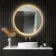 Paris Brushed Brass Round Backlit Illuminated LED Mirror 800mm