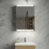 Felicity Battery Powered Gloss White LED Mirror Cabinet 700x500mm