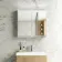 Felicity Battery Powered Gloss White LED Mirror Cabinet 600x600mm