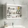 Felicity Battery Powered Gloss White LED Mirror Cabinet 600x800mm
