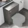 Harper & Elba Charcoal Elm Back To Wall Toilet Unit 600mm