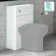 Curved Gloss White Slimline Back To Wall Toilet Unit 500mm
