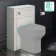 Milos Cotton White Slimline Back To Wall Toilet Unit 500mm