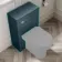 Milos Navy Blue Slimline Back To Wall Toilet Unit 500mm